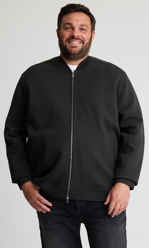 Bomber Jacken Bomberjacke Herren 6xl Schwarz Sweat-Bomberjacke Herren