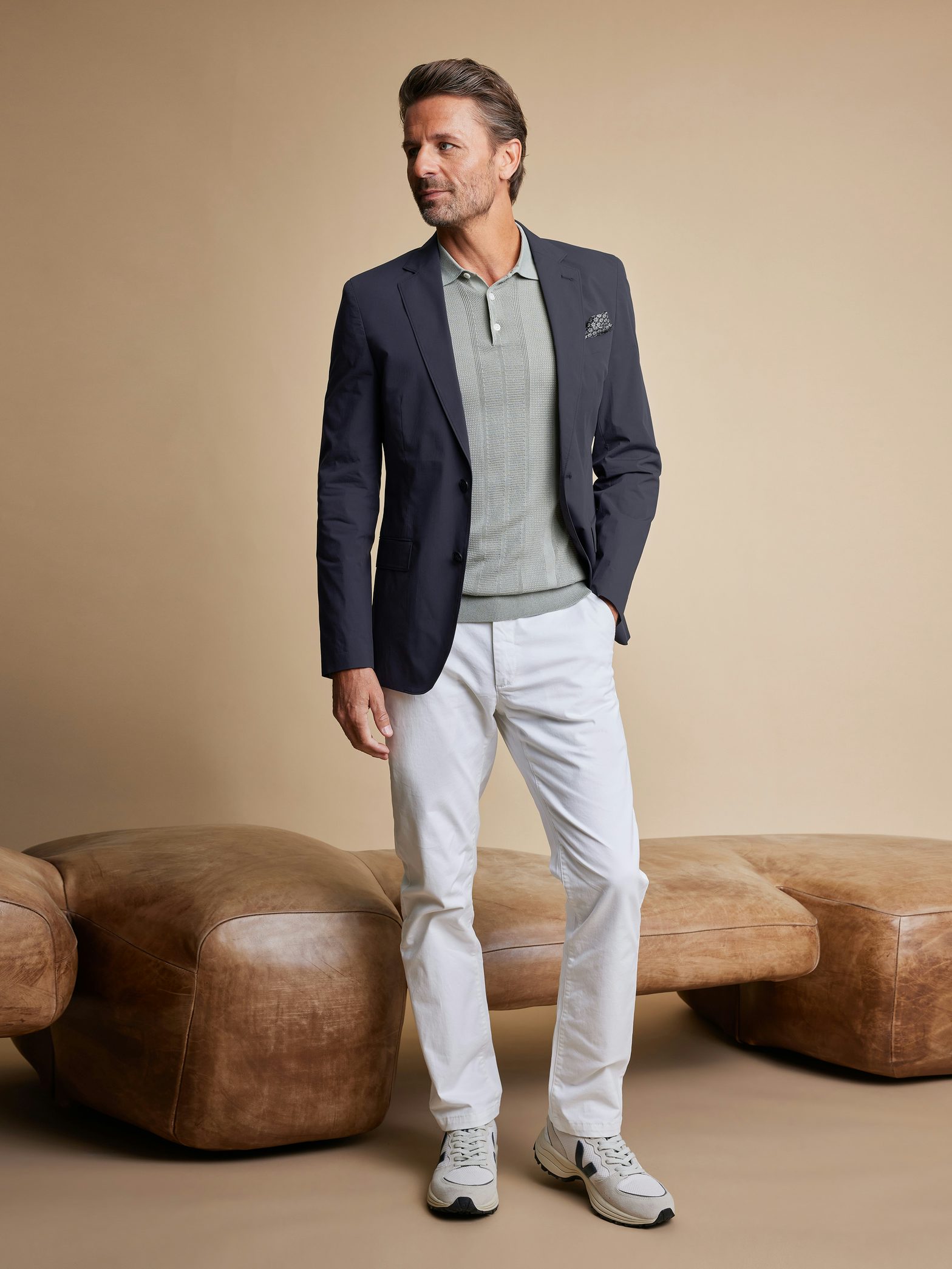 Is it good to wear a deep blue blazer with contrasted grey pants for an  interview  Quora