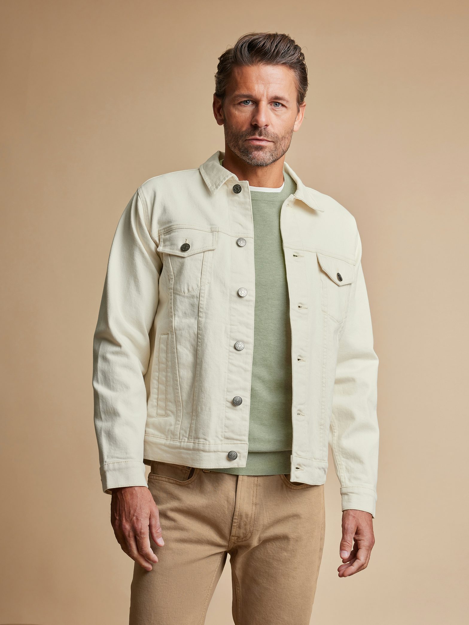 Men's Chic Ripped Denim Jacket Casual Street Style - Temu